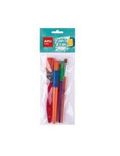 Apli Kids Paint & Fun Pack de 5 Pincéis - Medidas e Cores Sortidas