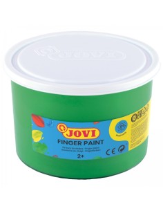 Jovi Tinta para Dedos Frasco de 500ml - Ingredientes Naturais - Cores Misturáveis - Textura Gelatinosa - Lavável - Cor Verde