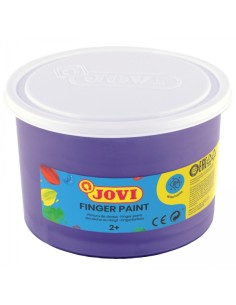 Pintura de Dedo Jovi Frasco de 500ml - Ingredientes Naturais - Cores Misturáveis - Textura Gelatinosa - Lavável - Cor Roxa