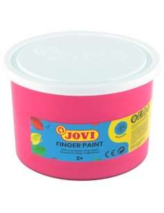 Pintura de Dedo Jovi Frasco de 500ml - Ingredientes Naturais - Cores Misturáveis - Textura Gelatinosa - Lavável - Cor Rosa