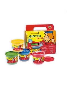 Giotto Bebê Conjunto de 4 Potes de Tinta para Dedos - 150ml - Fácil Aplicação - Cores Sortidas