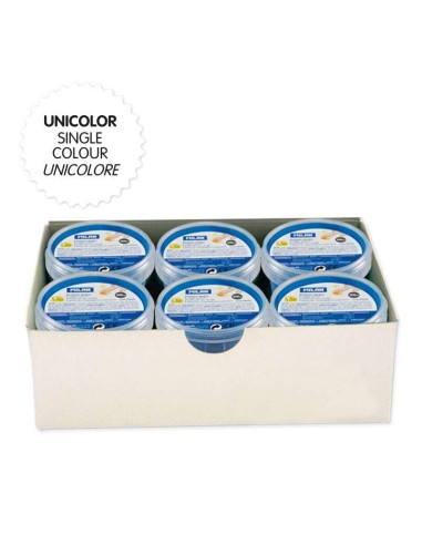 Milan Caixa de 6 Frascos 100 ml. Tinta para Dedos - Fácil Aplicação - Misturável - Cor Vermelha