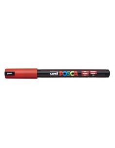 Posca PC-1MR Marcador de Pintura - Ponta Roller de Fibra 0.7mm - Tinta Pigmentada à Base de Água - Resistente à Luz - Cor Verme 2