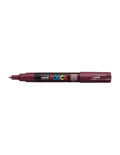 Posca PC-1M Marcador de Pintura - Ponta Cônica 0.7mm - Tinta à Base de Água - Resistente à Luz - Não Permanente - Cor Vinho