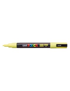 Posca PC-3M Marcador de Pintura - Ponta Cônica 0.9-1.3mm - Tinta à Base de Água - Resistente à Luz - Cor Amarelo Sol