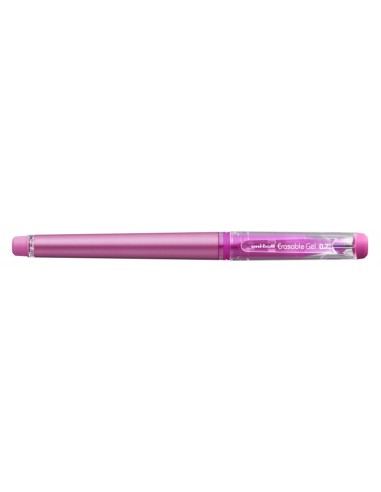 Uni-ball UF-222 Roller de Gel Apagável - Ponta de Bola 0.7mm - Tinta Termossensível - Dupla Borracha Apagadora - Cor Rosa
