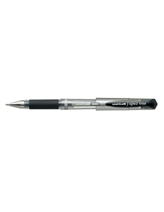 Uni-ball Signo Broad UM-153 Roller de Tinta Gel - Ponta de Bola 1mm - Pega de Borracha - Cor Preta