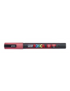Posca PC-3ML Marcador de Pintura - Ponta Cônica de Poliéster 0.9-1.3mm - Tinta à Base de Água - Resistente à Luz - Cor Vermelha 2