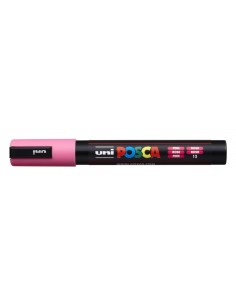 Posca PC-5M Marcador de Pintura - Ponta de Bala 1.8-2.5mm - Tinta à Base de Água - Resistente à Luz - Não Permanente - Cor Rosa 2
