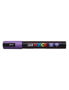 Posca PC-5M Marcador de Pintura - Ponta de Bala 1.8-2.5mm - Tinta à Base de Água - Resistente à Luz - Não Permanente - Cor Viol 2