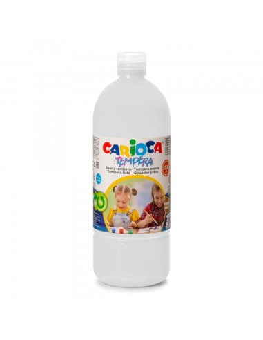 Carioca Garrafa Têmpera 1000ml - Cores Superlaváveis - Fáceis de Misturar - Aplicável em Materiais Porosos - Alta Opacidade - C