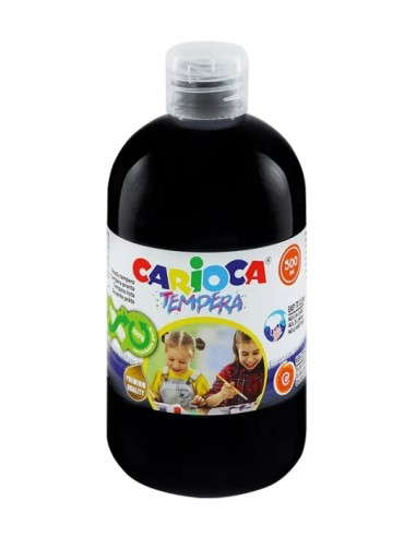 Carioca Garrafa de Têmpera 500ml - Cores Superlaváveis - Fáceis de Misturar - Aplicável em Materiais Porosos - Alta Opacidade -