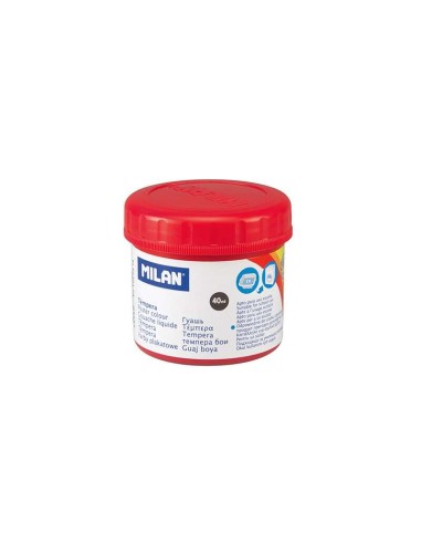 Milan Pote de Têmpera 40ml - Secagem Rápida - Misturável - Cor Vermelho Bermelhão