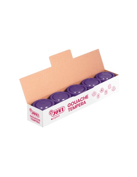 Jovi Pote de Têmpera Escolar 35ml - Aplicação em Múltiplas Superfícies - Uso com Pincel, Rolo ou Espátula - Cores Misturáveis -