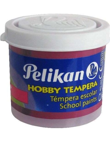 Pelikan Têmpera Escolar Frasco 40ml - Fácil de Usar - Ideal para Atividades Escolares - Cor Magenta
