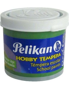 Pelikan Têmpera Escolar Frasco 40ml - Fácil de Lavar - Ideal para Atividades Escolares - Cor Verde