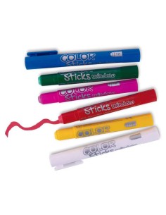 Apli Kids Color Sticks Window Pack 6 Têmperas Sólidas 6g - Especiais para Desenhar e Pintar em Vidros - Fácil Limpeza - Cores S 2