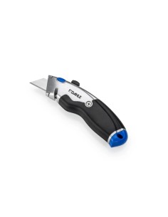 Dahle 10890 Heavy Duty Cuter com Lâmina Trapezoidal de Aço Carbono SK5 - Cortador de Fita de Embalagem - Corpo Metálico - Cabo