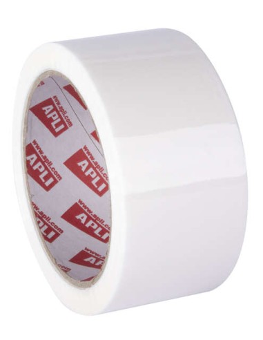 Apli Fita Adesiva Básica Pp Acrílica - 48mm x 66m - Resistente à Água e ao Rasgo - Fácil de Cortar - Branco