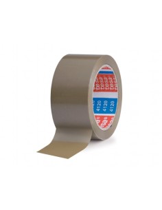 Tesa 4120 Fita de Embalagem Standard 50mm x 66 Metros - Fabricada em PVC - Adesivo de Borracha Natural - Cor Marrom
