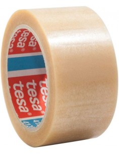 Tesa 4120 Fita de Embalagem Standard 50mm x 66 Metros - Fabricada em PVC - Adesivo de Borracha Natural - Transparente