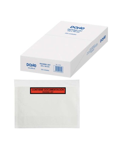 Caixa de 250 envelopes autoadesivos para envio de documentos - Lista de embalagem especial para envios