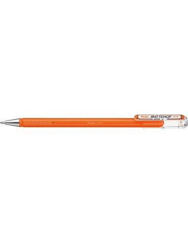 Pentel Mattehop Esferográfica - Ponta 1mm - Traço 0.5mm - Tinta de Gel Opaca - Fabricada com 55% de Materiais Reciclados - Cor 