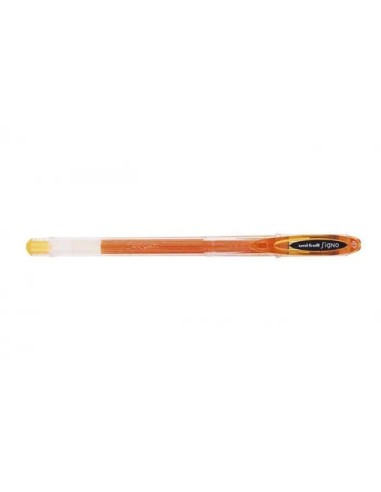 Uni-ball Signo UM-120 Caneta de Tinta Gel - Ponta de Esfera 0.7mm - Tinta Resistente à Água e Luz - Cor Laranja
