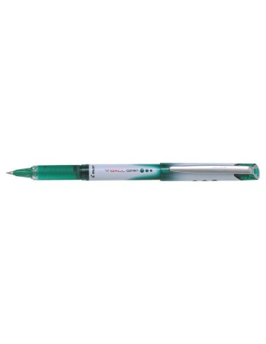 Pilot Caneta de Tinta Líquida V Ball Grip 05 - Ponta de Bola Cônica 0.5mm - Traço 0.3mm - Grip de Borracha - Cor Verde