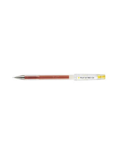 Pilot Caneta Gel G-Tec C4 - Extra Fina - Recarregável - Ponta de Esfera 0.4mm - Traço 0.2mm - Cor Amarelo