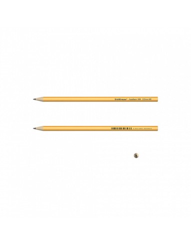 Erichkrause Âmbar 100 HB Lápis de Grafite Hexagonal HB - Madeira Selecionada - Alta Resistência ao Impacto - Fácil de Apontar