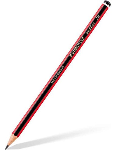 Staedtler Tradition 110 Lápis de Grafite Hexagonal - Mina 2H - Resistência à Quebra - Madeira de Florestas Sustentáveis