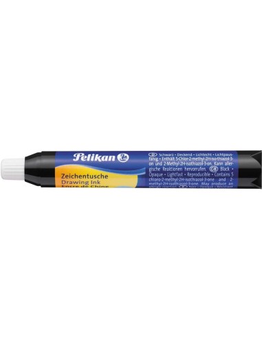 Pelikan Pipeta de Tinta da China 9ml - Ideal para Desenho e Caligrafia - Resistente à Água - Secagem Rápida - Cor Preta