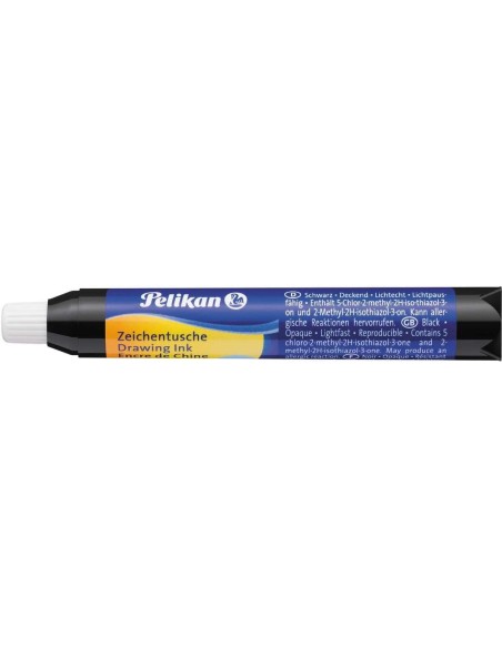Pelikan Pipeta de Tinta da China 9ml - Ideal para Desenho e Caligrafia - Resistente à Água - Secagem Rápida - Cor Preta