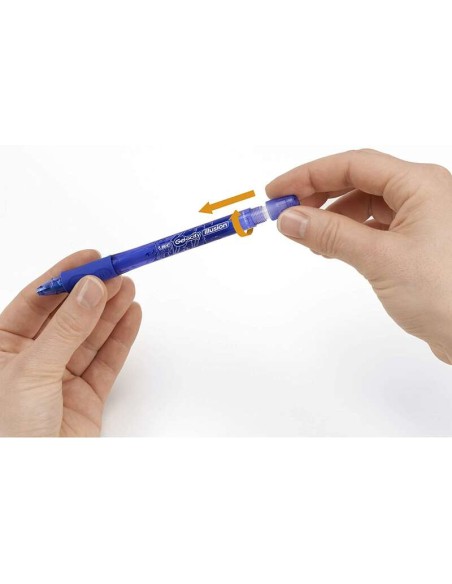 Bic Gel-ocity Illusion Recarga de Tinta Gel Apagável - Ponta Média de 0.7mm - Cor Azul