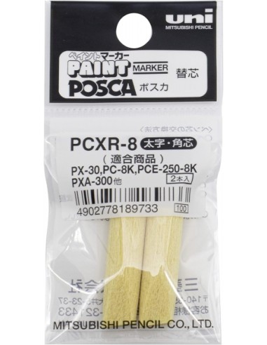 Uni-ball PCXR-8(JP) Pacote de 2 Recargas Feltro PC-8K - Ponta 8,0mm