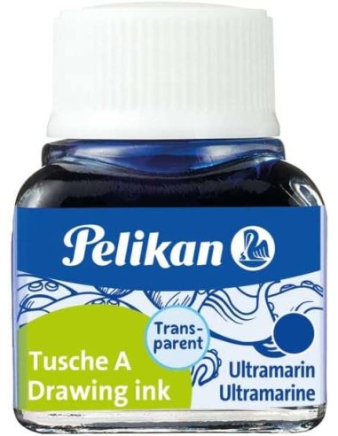 Pelikan Tinta China 523 10ml N.9 - 10ml - Resistente à Água - Ideal para Desenho e Caligrafia - Cor Azul Ultramar