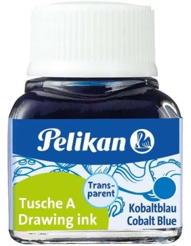 Pelikan Tinta China 523 10ml N.8 - 10ml - Ideal para Desenho e Caligrafia - Resistente à Água - Cor Azul Cobalto
