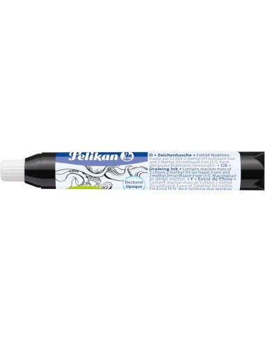Pelikan Tinta China Pipeta - Ideal para Desenho e Caligrafia - Resistente à Água - Secagem Rápida - Cor Preta
