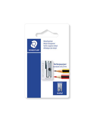 Staedtler 510 10 Apontador Metálico com Lâmina de Metal - Ângulo de Afiamento de 23° - 1 Orifício