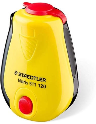 Staedtler Noris Apontador com Depósito - 1 Orifício - Afiado em Ambas as Direções - Cor Amarela