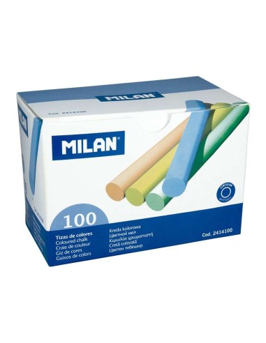 Milan Pacote de 100 Giz - Redondos - Não Contêm Caseína - Cores Sortidas