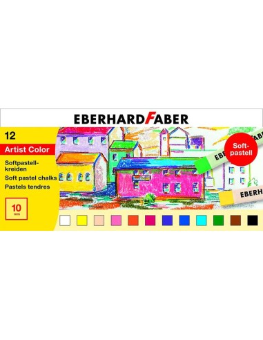 Staedtler 2430 Pack de 12 Pastéis Suaves - Excelentes para Misturar Cores - Resistência à Luminosidade - Cores Sortidas
