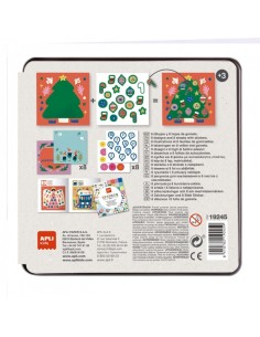 Jogo de Autocolantes de Natal Apli - Contém 8 folhas de autocolantes e 8 folhas para preencher - Estimula a Psicomotricidade Fi 2