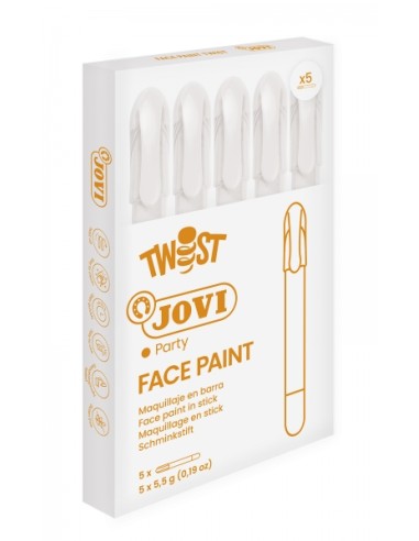 Jovi Twist Stick de Pintura Facial - Hipoalergênico - Base Água - Fácil Aplicação - Grande Cobertura - Secagem Rápida - Fácil d