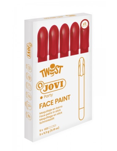 Jovi Twist Stick de Pintura Facial - Hipoalergênico - Base de Água - Fácil de Aplicar e Remover - Grande Cobertura - Seca Rápid