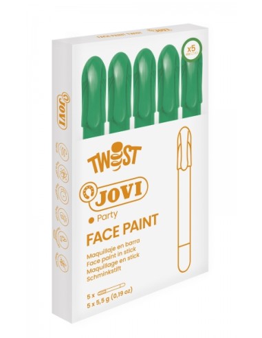 Jovi Twist Stick de Pintura Facial - Hipoalergénico - Base de Água - Fácil Aplicação - Grande Cobertura - Seca Rápido - Não Ole