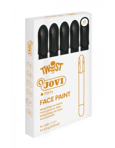 Jovi Twist Stick de Pintura Facial - Hipoalergênico - Base Água - Fácil de Aplicar e Remover - Grande Cobertura - Seca Rápido -