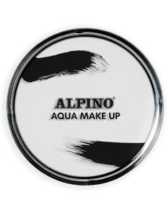 Alpino Aqua Make-up Pó Compacto de Maquiagem Facial Aquarelável - Sai com Água e Sabão - Cor Branco