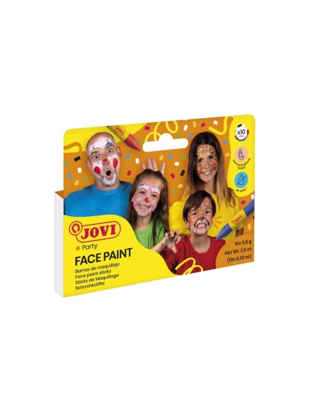 Estojo com 10 Barras de Maquiagem Jovi - Seguro e Inócuo - Fácil de Limpar - Projetado em Barcelona - Cores Sortidas